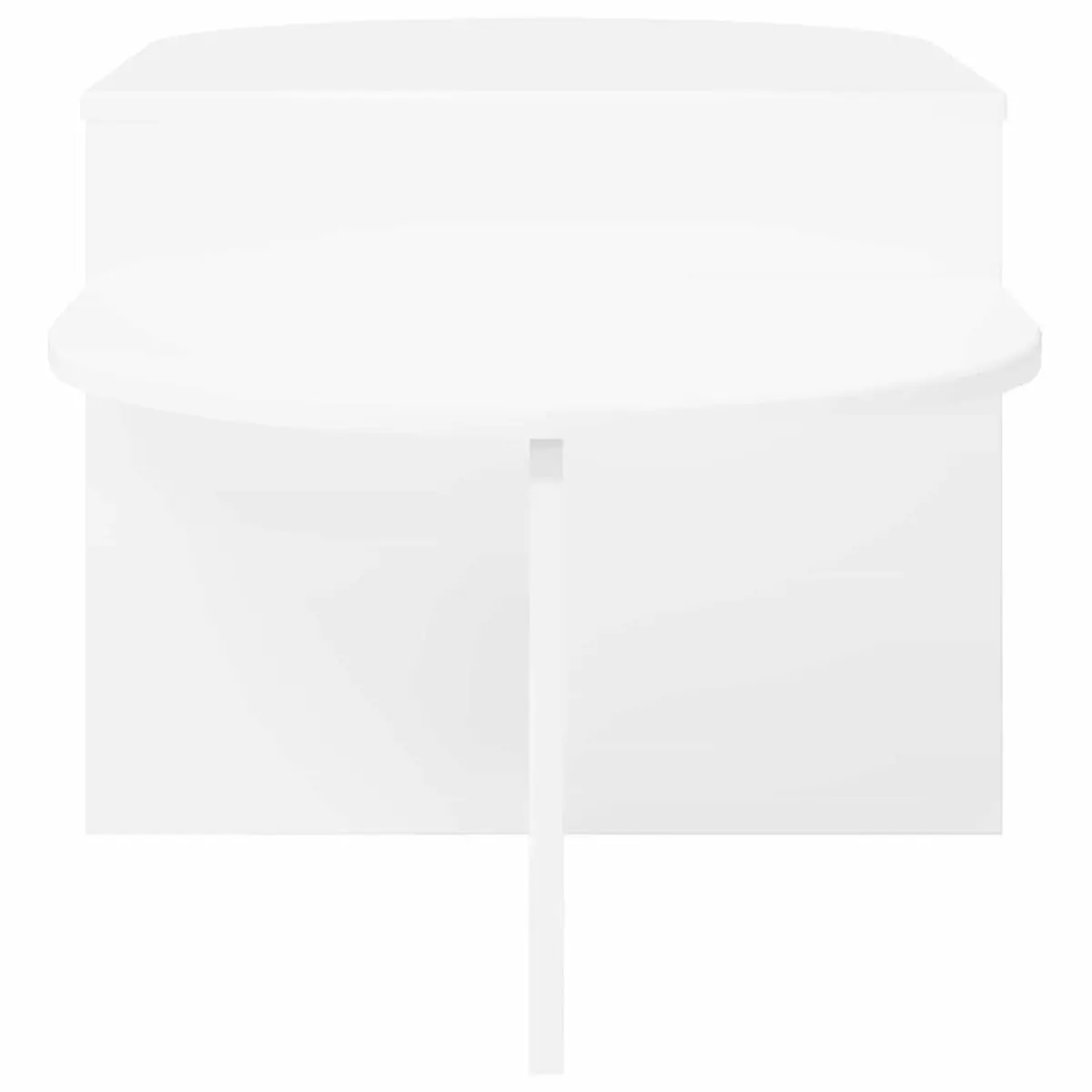 White Modern Coffee Table 100 x 50 x 40 cm for Living Spaces