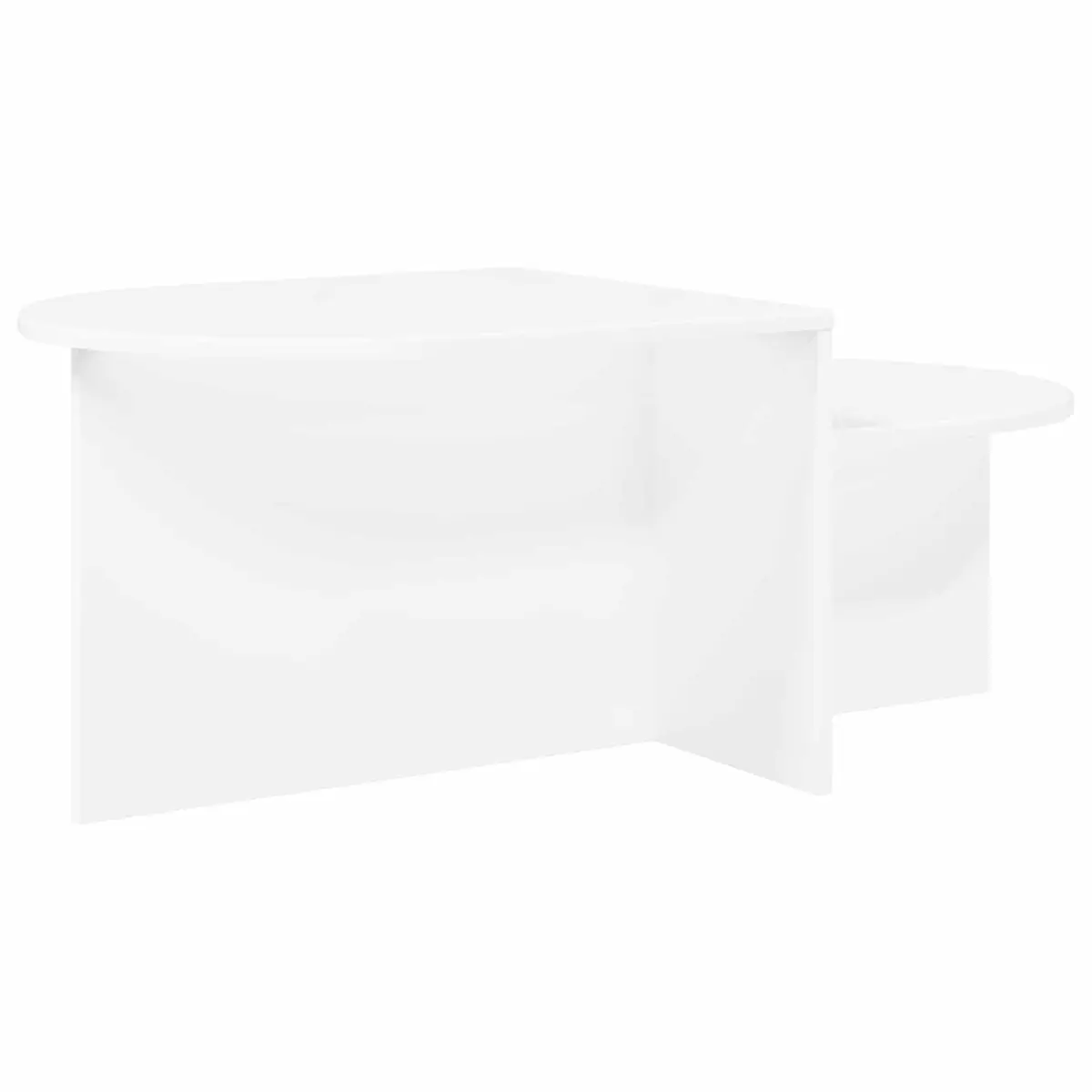 White Modern Coffee Table 100 x 50 x 40 cm for Living Spaces