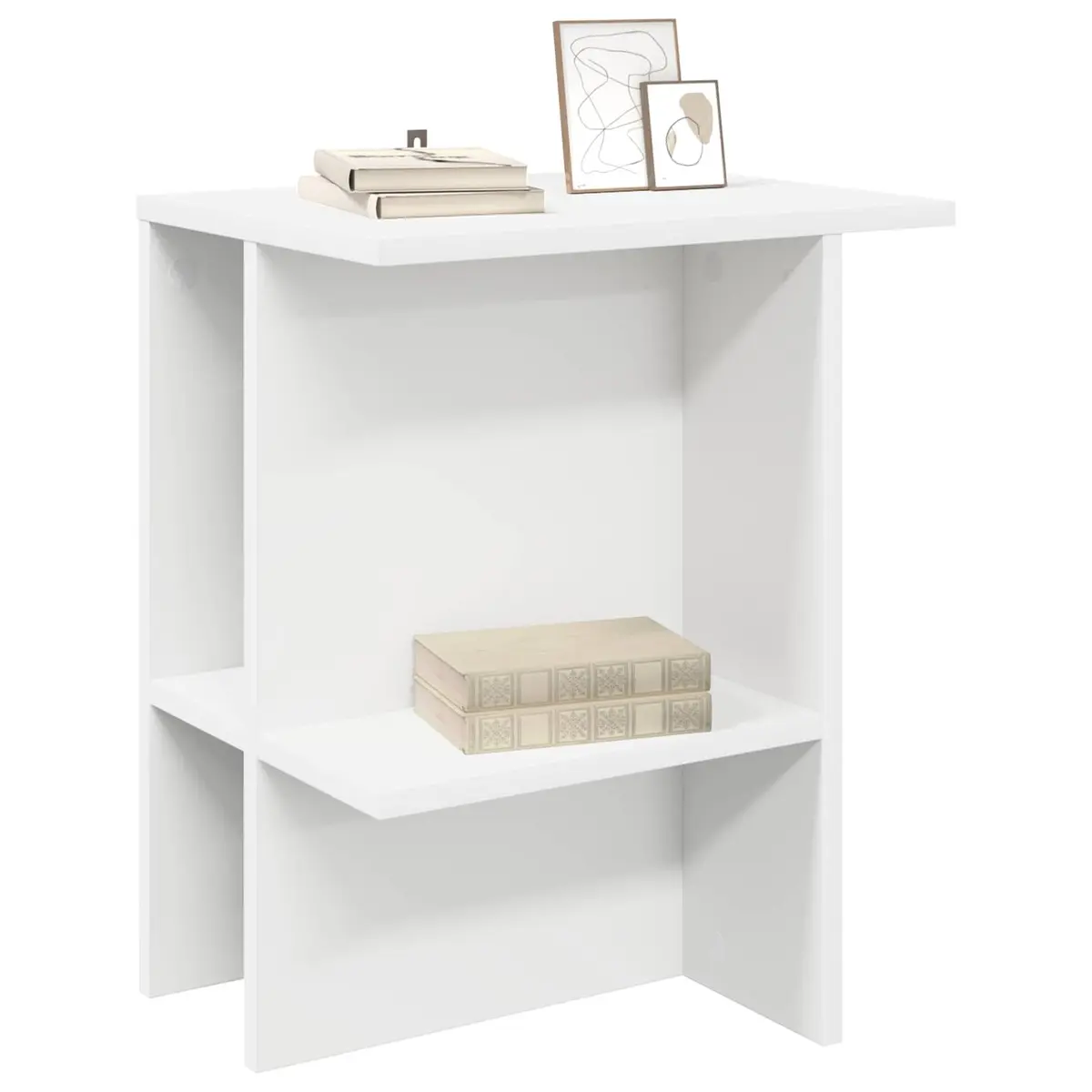 Coffee Table White Modern 40 x 30 x 49 cm Engineered Wood