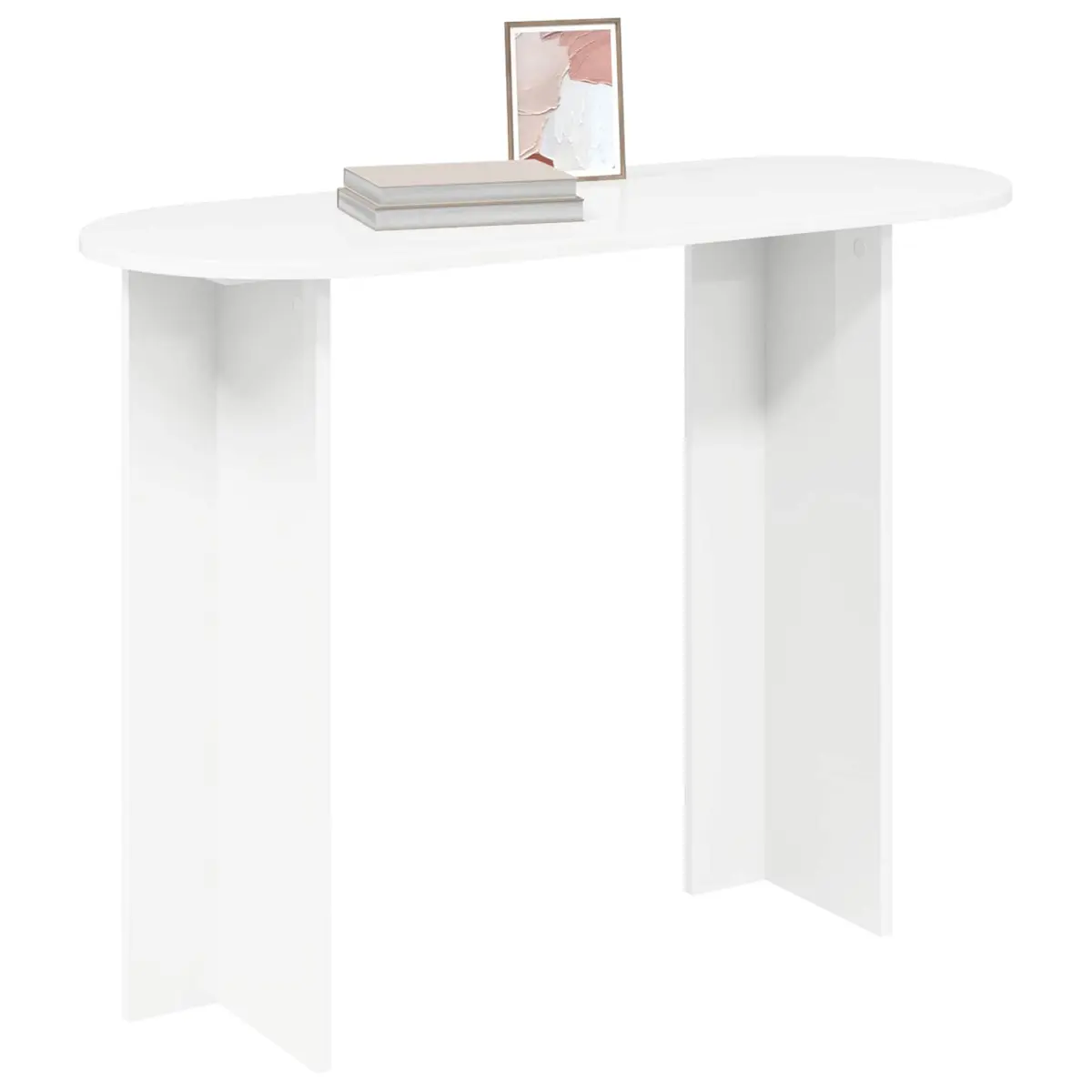 White Modern Console Table for Hallways and Entryways