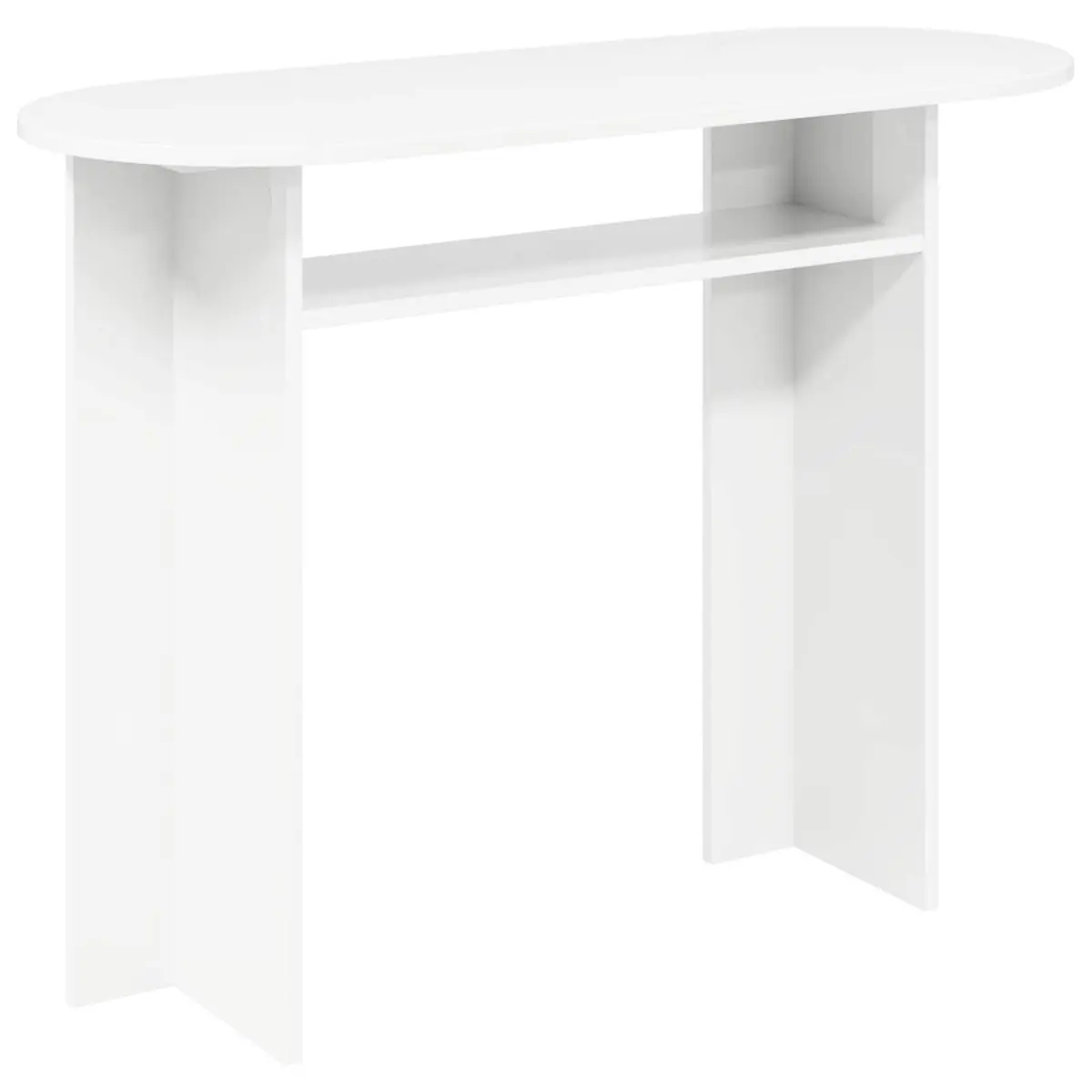 Console Table White Modern 100cm Engineered Wood