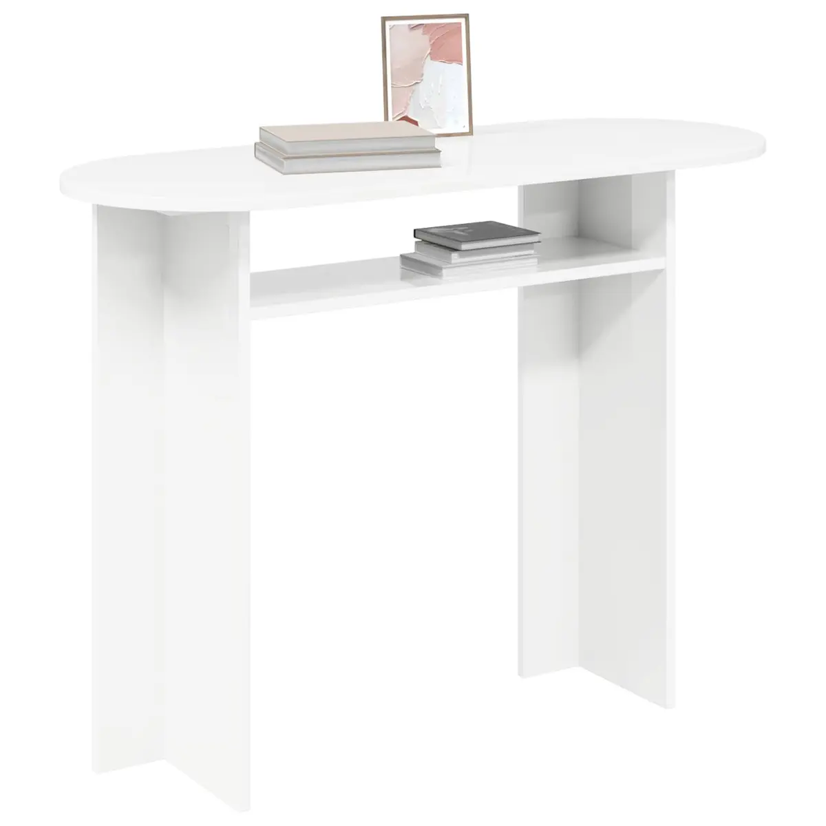 Console Table White Modern 100cm Engineered Wood