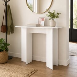 White Console Table 100x30x75cm for Living Spaces