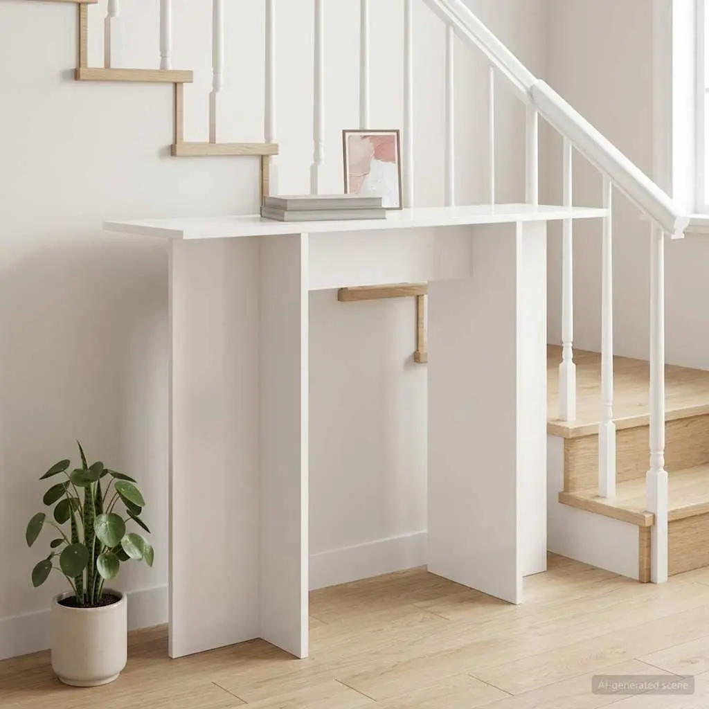 White Console Table 100x30x75cm for Living Spaces