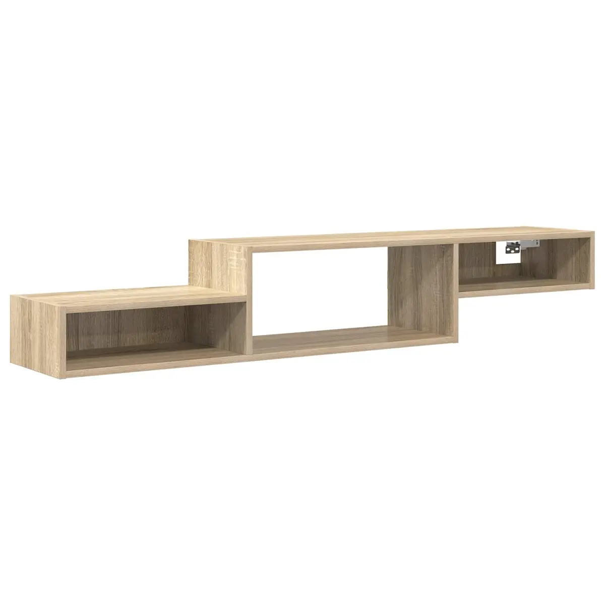 Wall-Mounted TV Cabinet Brown Engineered Wood Modern Design Living Room Storage