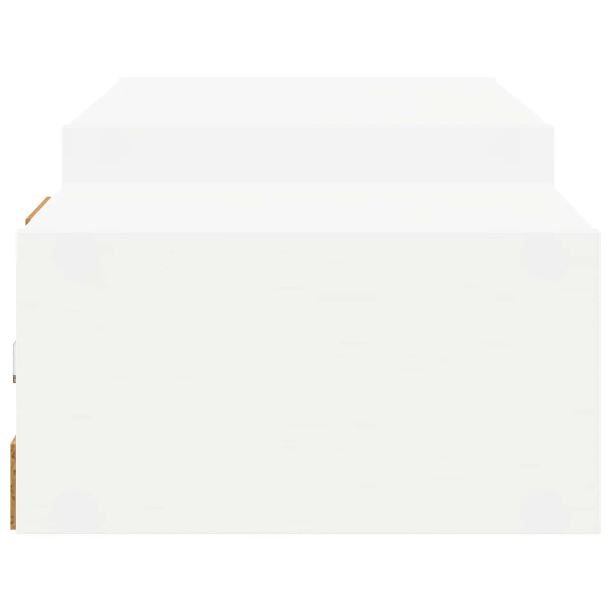 Wall-Mounted TV Cabinet Modern White 140x28x21cm Engineered Wood Floating Shelf Open Storage Unit
