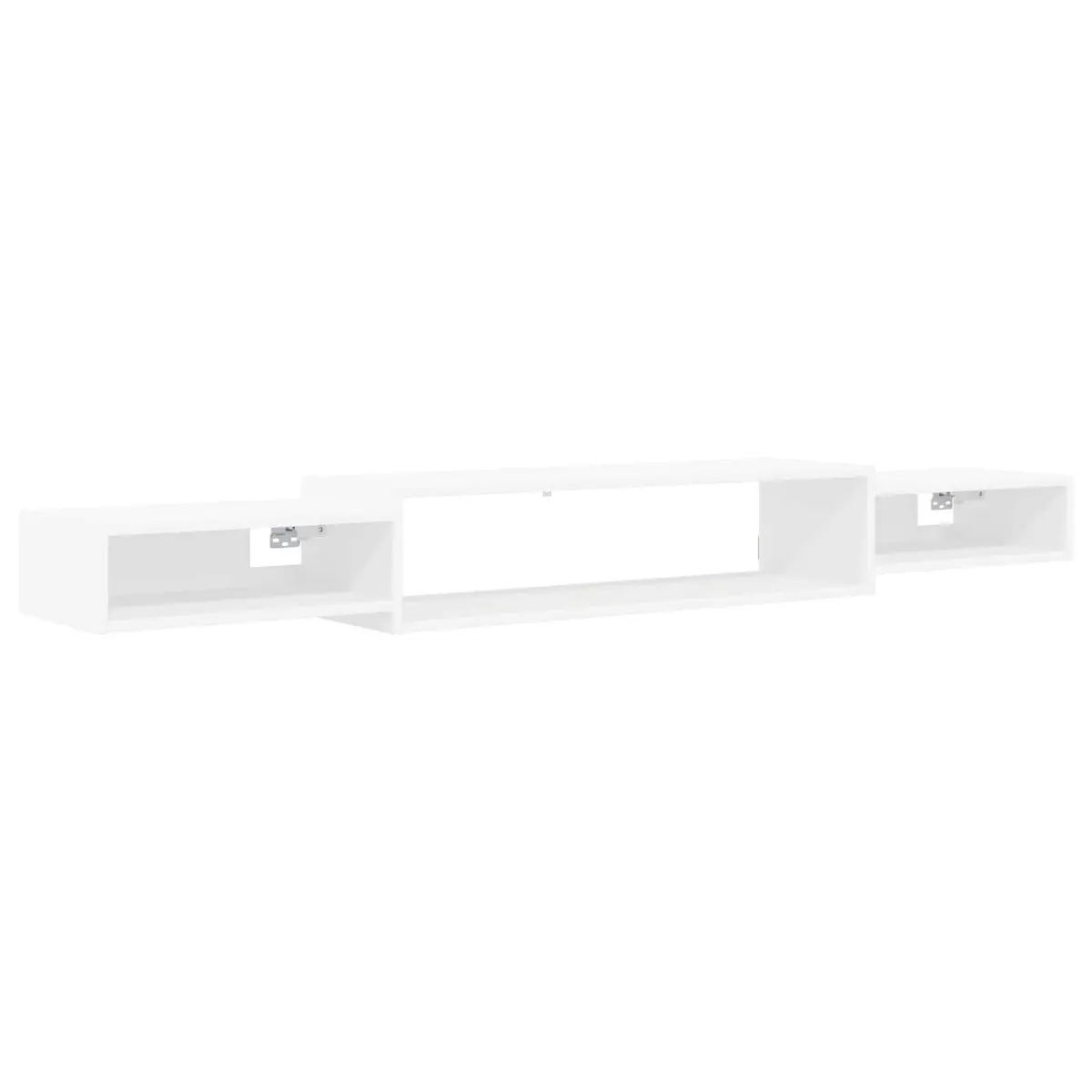 Open Storage Wall-Mounted TV Cabinet in White