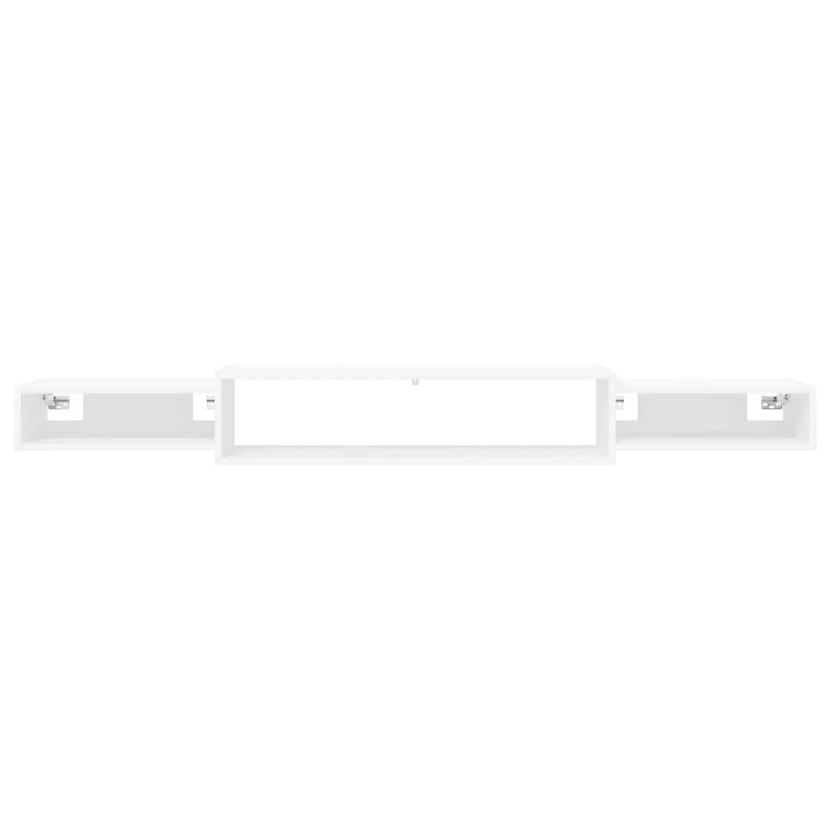 Open Storage Wall-Mounted TV Cabinet in White