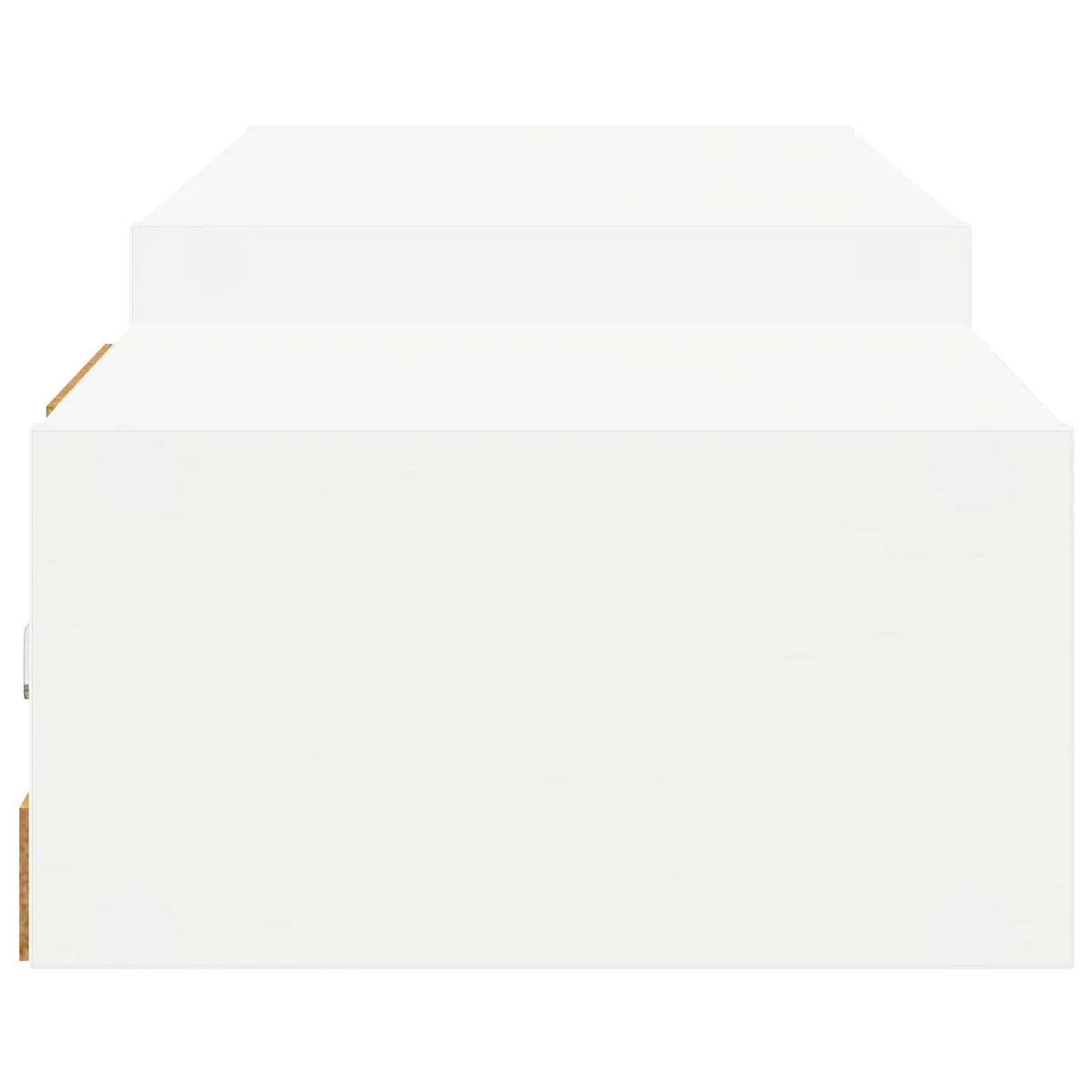 Open Storage Wall-Mounted TV Cabinet in White