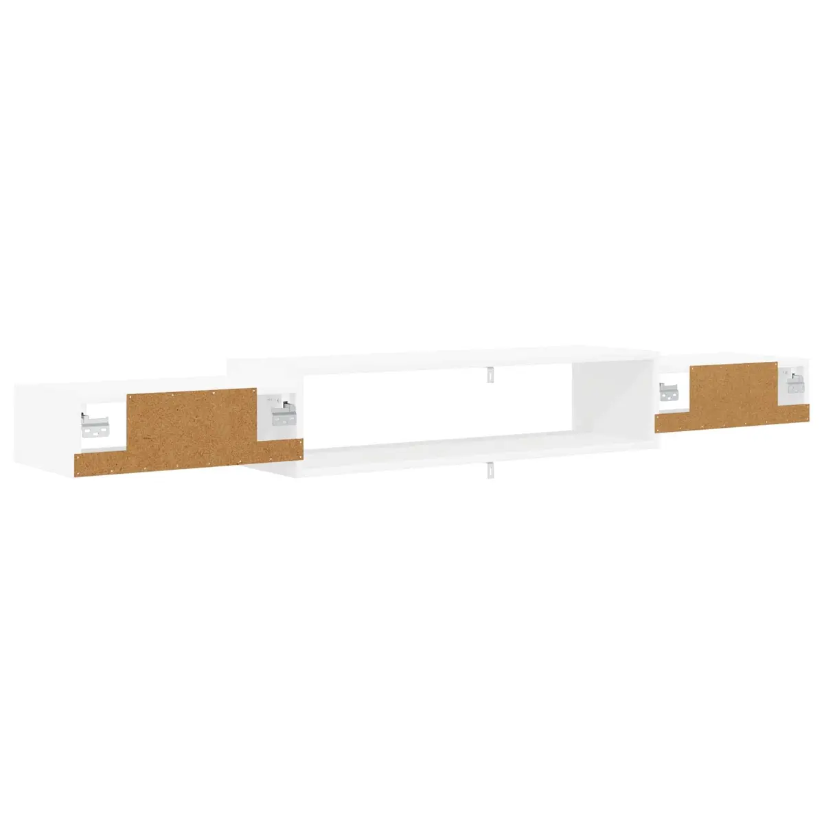 Open Storage Wall-Mounted TV Cabinet in White
