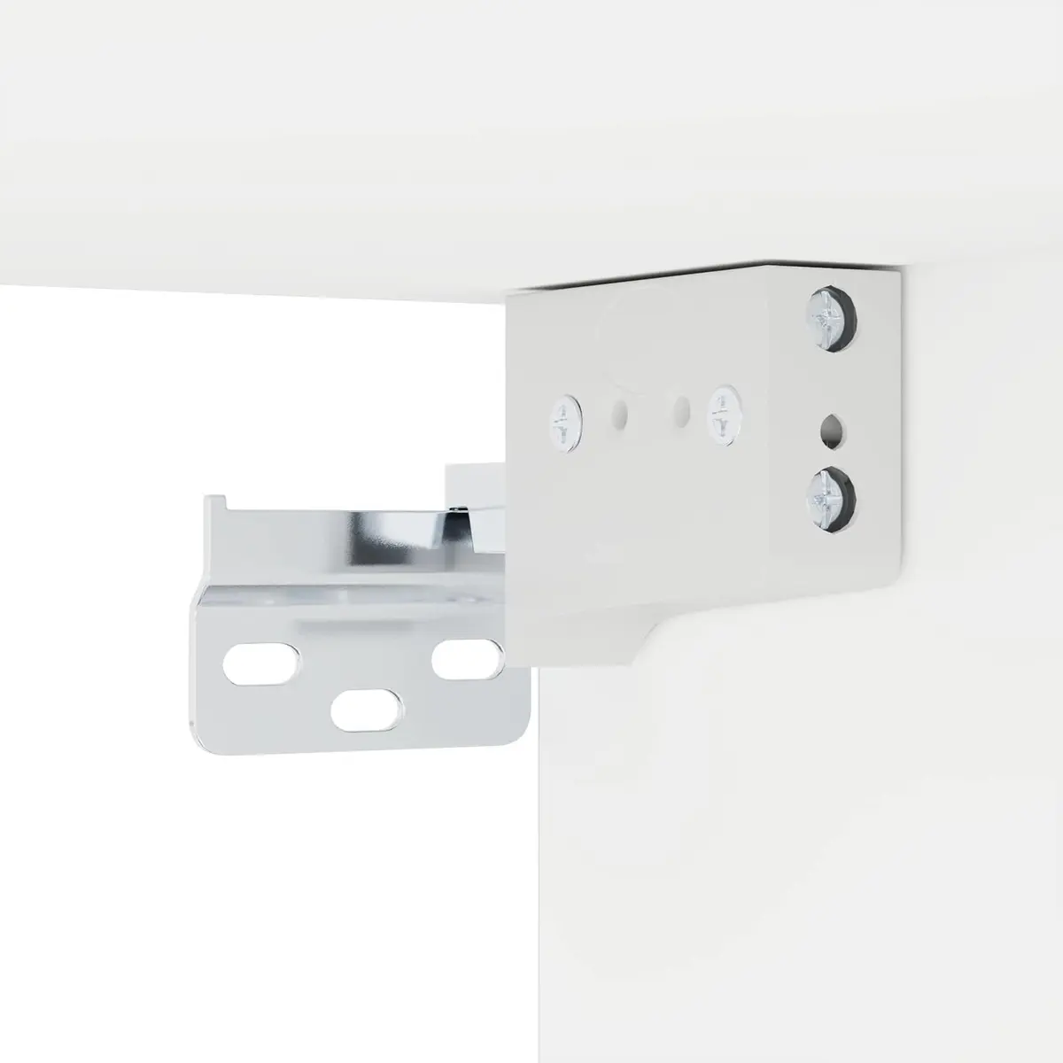 Open Storage Wall-Mounted TV Cabinet in White