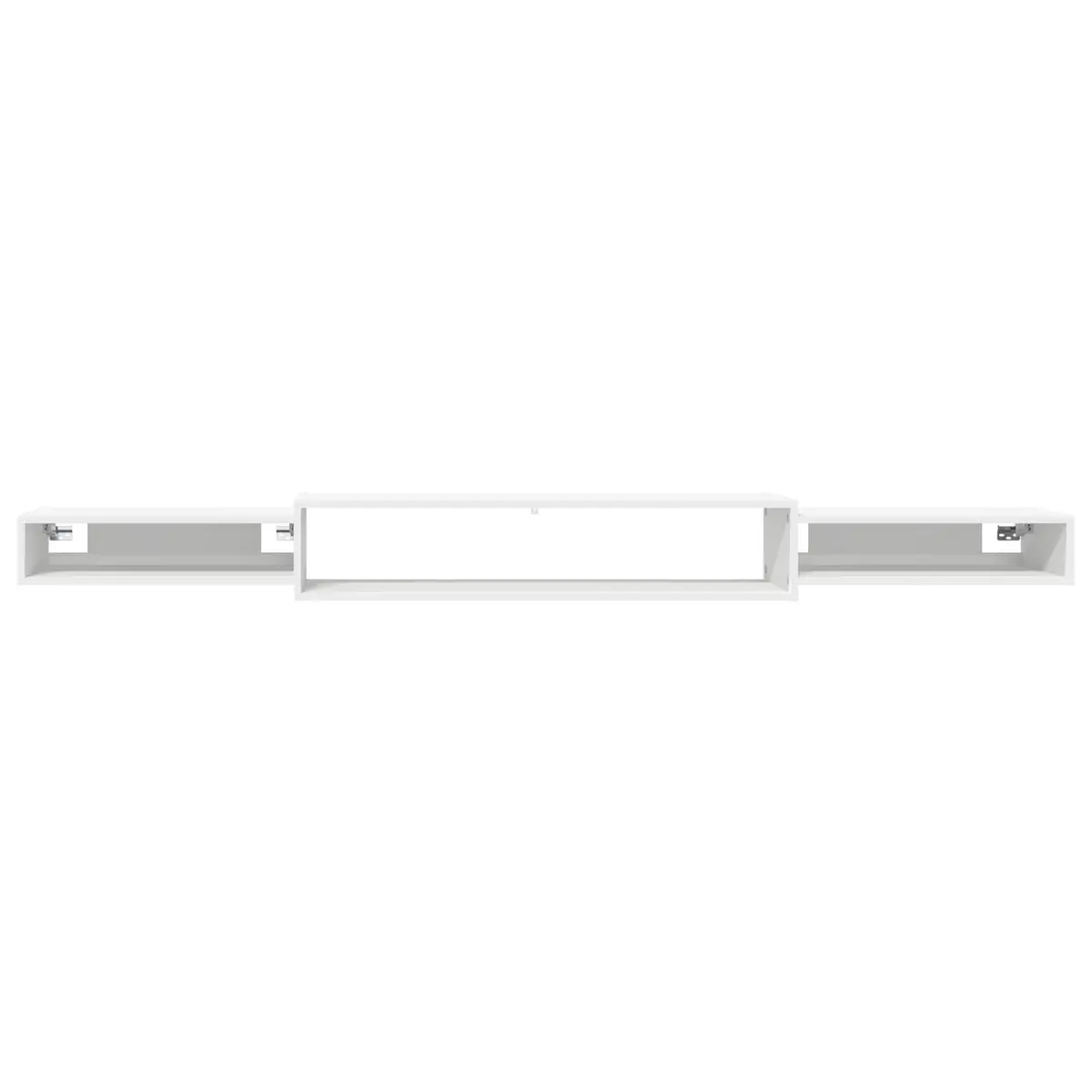 Wall-Mounted TV Cabinet White Open Storage Shelf 220x28x21cm Engineered Wood