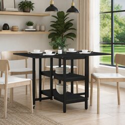 Rectangular Dining Table 122x80x76.5cm in Black Oak