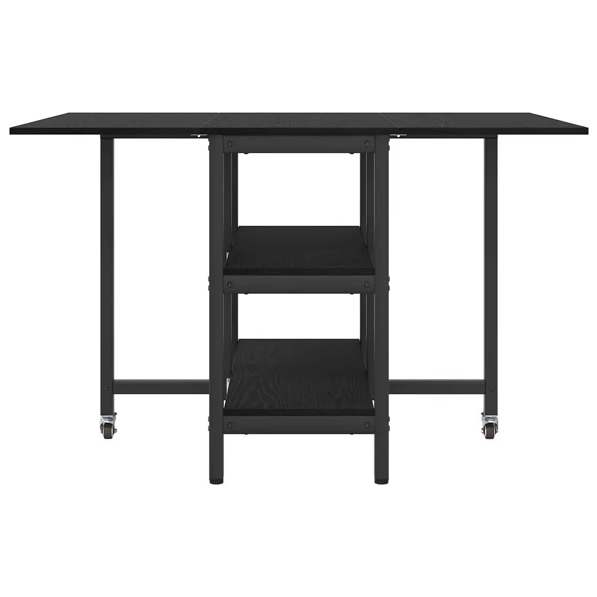 Dining Table 122x80x76.5cm Engineered Wood Black Oak Kitchen Furniture Rectangle