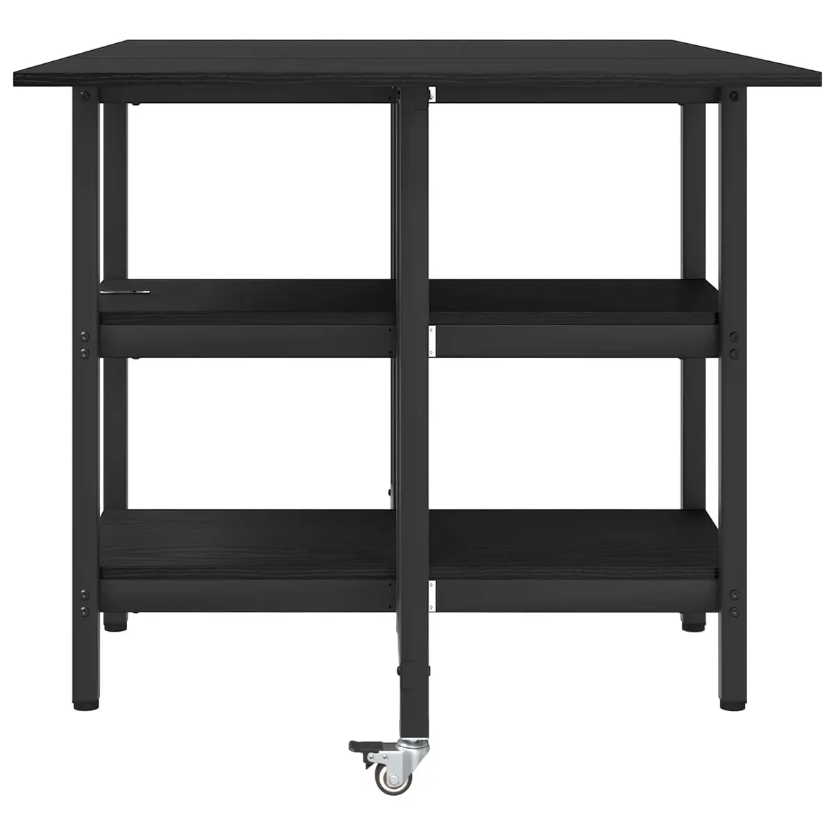 Dining Table 122x80x76.5cm Engineered Wood Black Oak Kitchen Furniture Rectangle