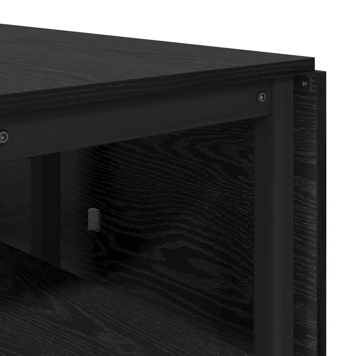 Dining Table 122x80x76.5cm Engineered Wood Black Oak Kitchen Furniture Rectangle