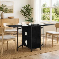 Black Oak Extendable Dining Table 144x60x75cm