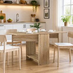 Extendable Dining Table for Kitchen and Dining Areas