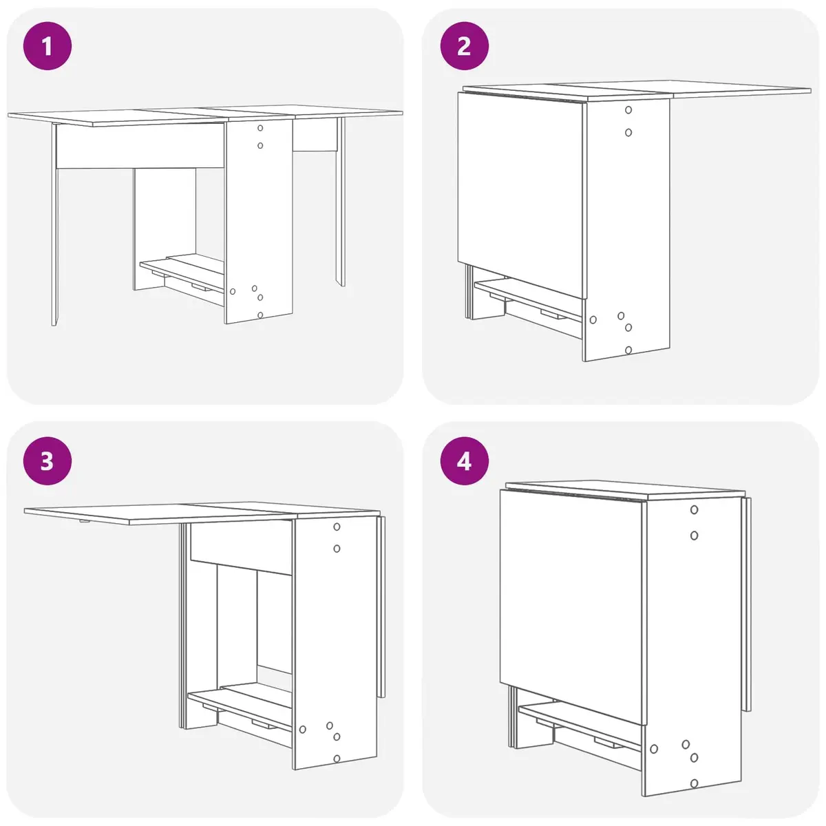 Extendable Dining Table for Kitchen and Dining Areas