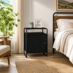 Modern Black Bedside Cabinet for Effortless Storage