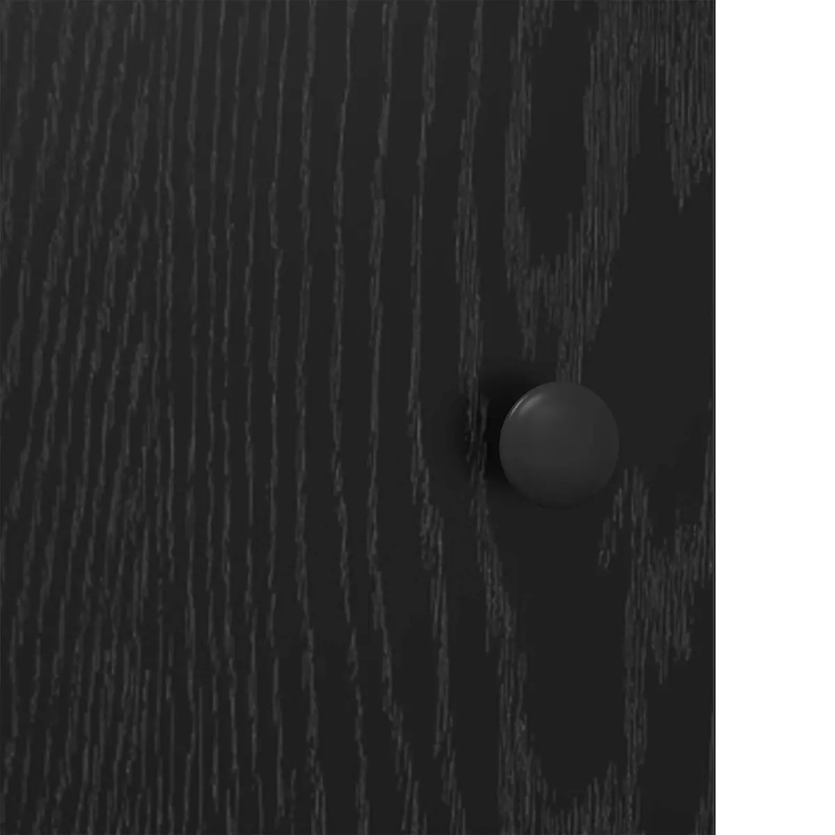 Black Engineered Wood Bedside Cabinet Set of 2