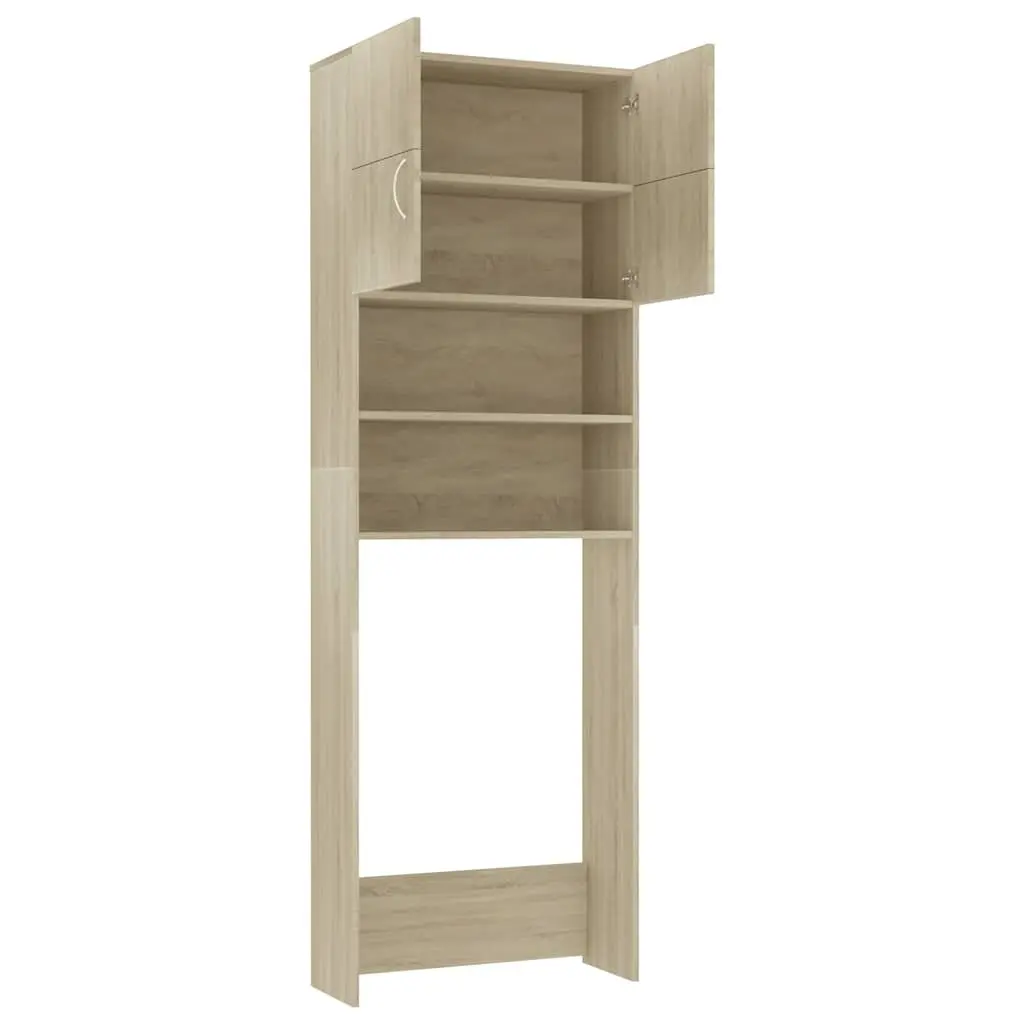 Washing Machine Cabinet Sonoma Oak Storage Cupboard Bathroom Laundry Organizer