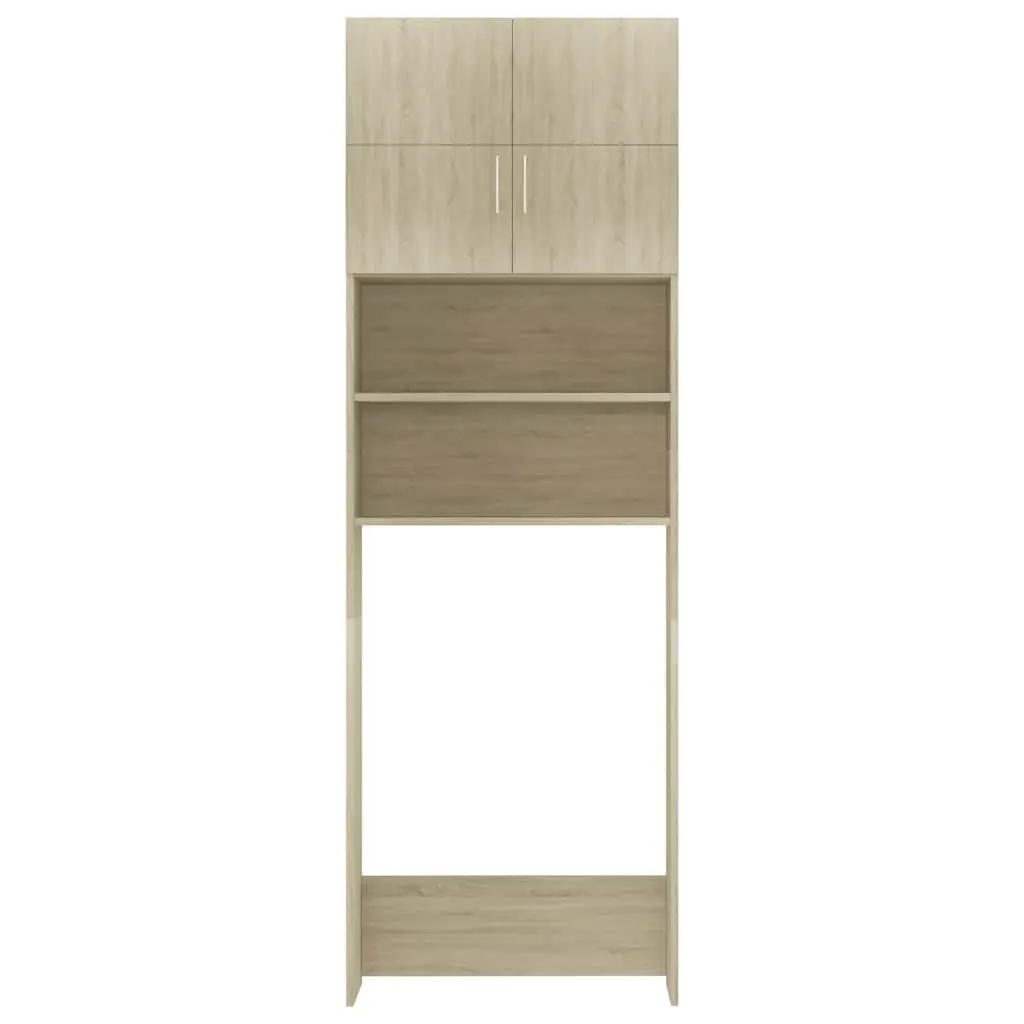 Washing Machine Cabinet Sonoma Oak Storage Cupboard Bathroom Laundry Organizer