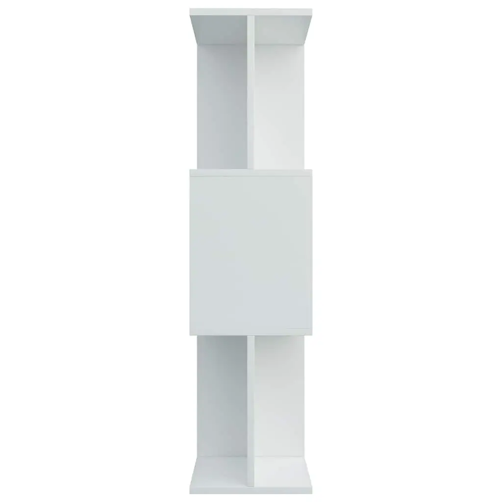 Book Cabinet Room Divider White 80x24x96cm Engineered Wood Shelving Storage Bookcase Organizer