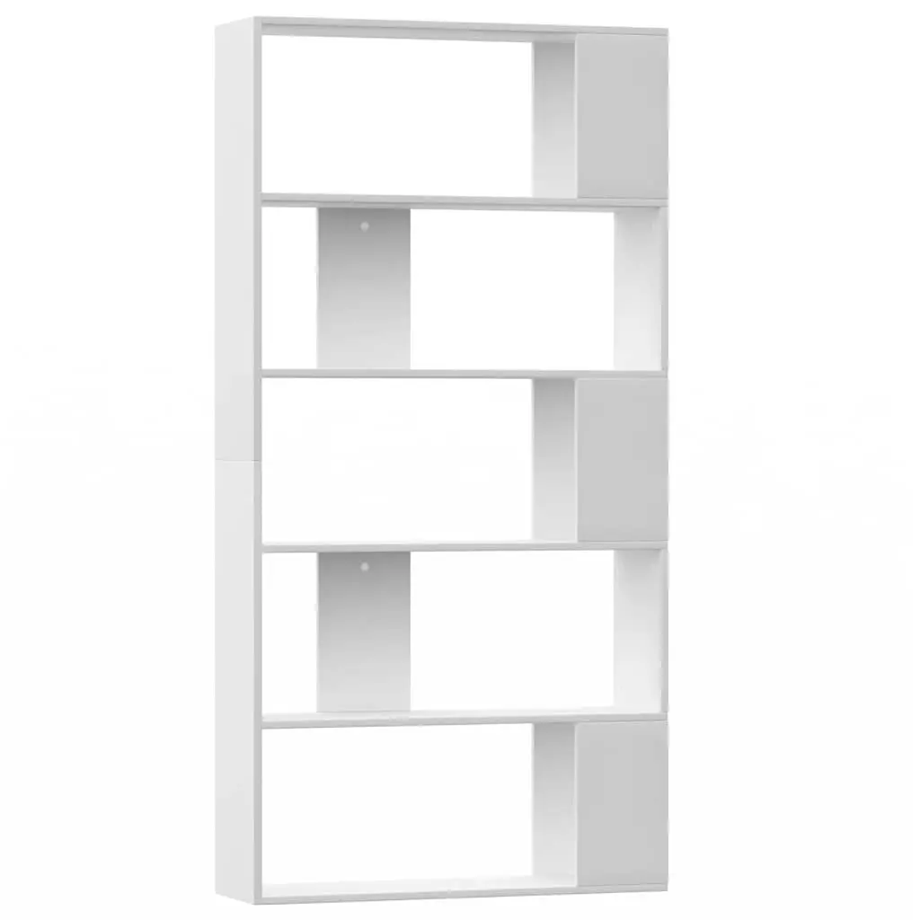 Book Cabinet Room Divider White 80x24x159 cm Engineered Wood Shelving Unit Storage