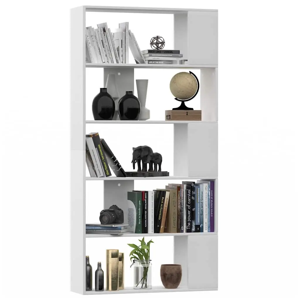 Book Cabinet Room Divider White 80x24x159 cm Engineered Wood Shelving Unit Storage