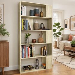 Elegant Book Cabinet Room Divider in Brown