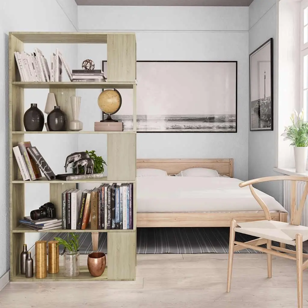 Book Cabinet Room Divider in Brown