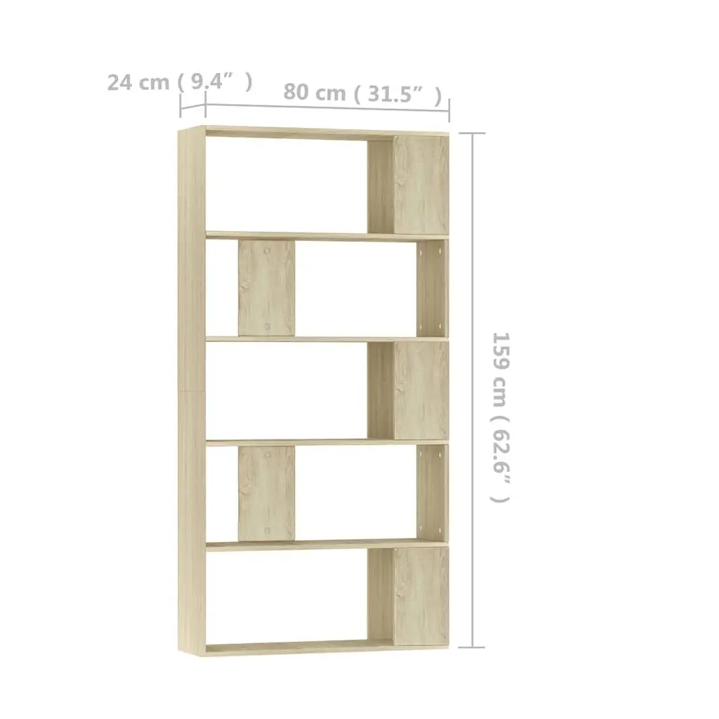 Book Cabinet Room Divider in Brown