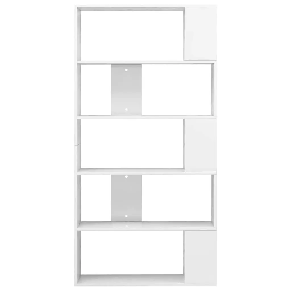 Book Cabinet High Gloss White 80x24x159cm Room Divider Storage Shelf