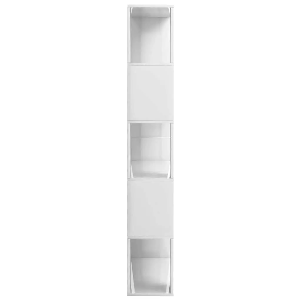 Book Cabinet High Gloss White 80x24x159cm Room Divider Storage Shelf