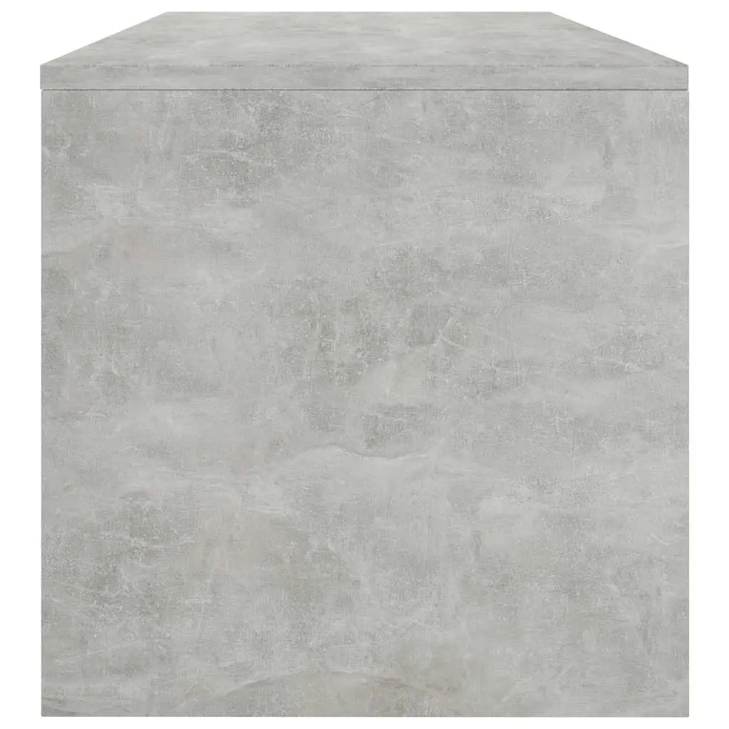 Coffee Table Grey Engineered Wood Open Shelf Living Room Accent Table