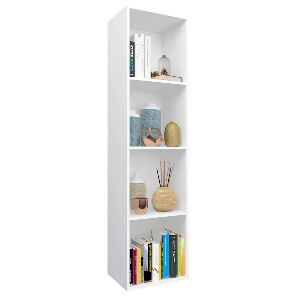 White Book Cabinet with 4 Shelves