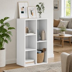 Modern White Book Cabinet for Stylish Storage