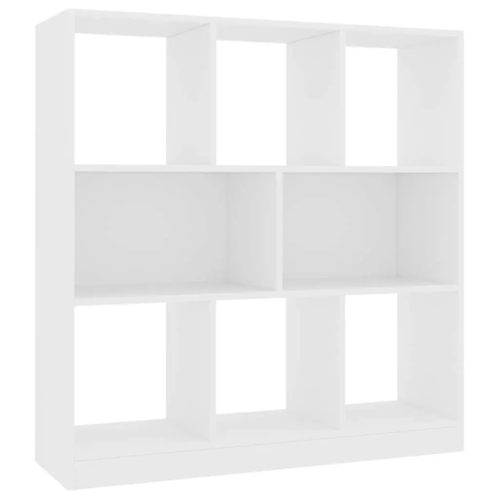 White Book Cabinet with 8 Storage Compartments