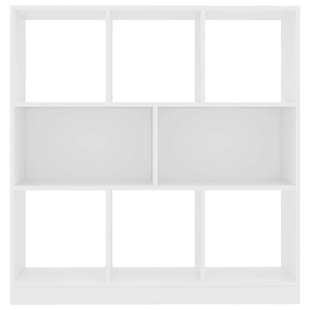 White Book Cabinet with 8 Storage Compartments
