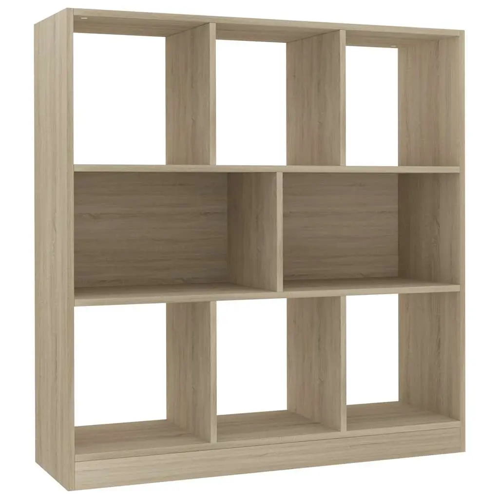 Sonoma Oak 8 Compartment Book Cabinet for Home Storage