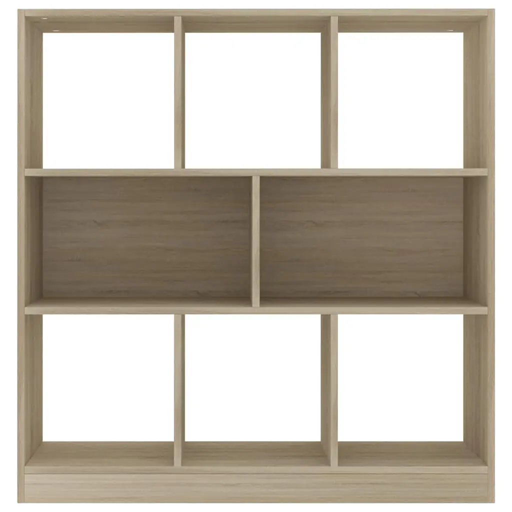 Sonoma Oak 8 Compartment Book Cabinet for Home Storage
