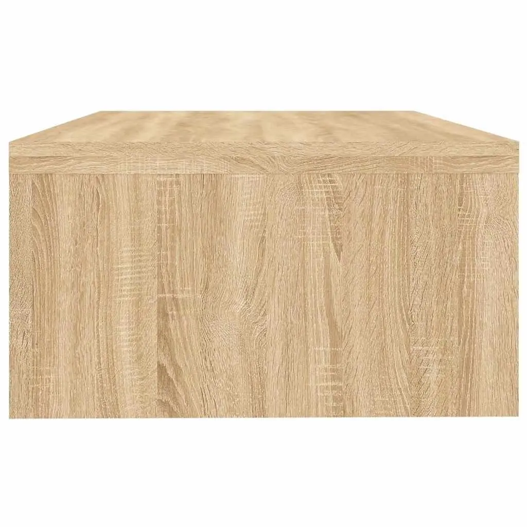 Monitor Stand Riser Sonoma Oak Engineered Wood Desktop Storage Shelf