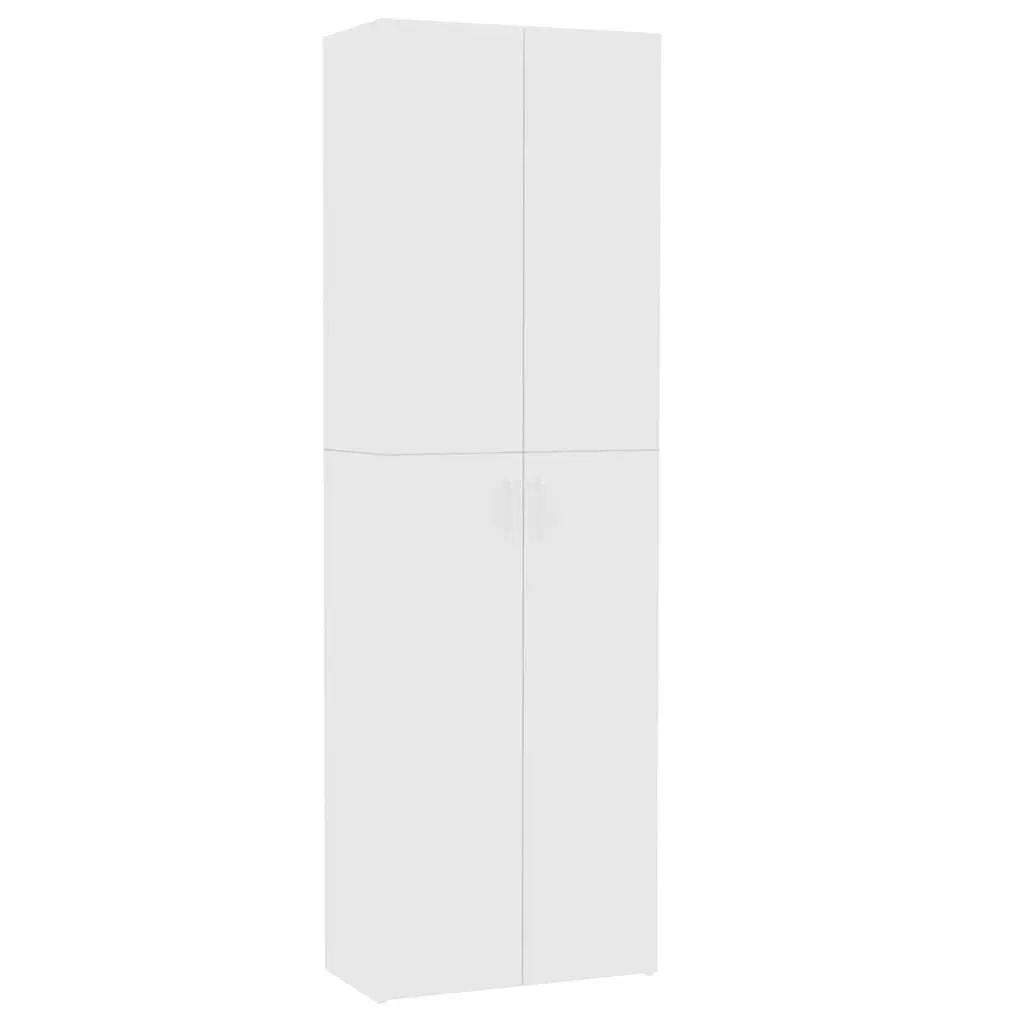 White Office Filing Cabinet 60x32x190cm with 5 Shelves