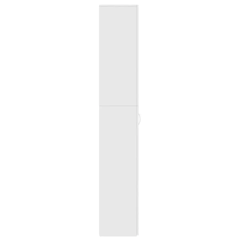 White Office Filing Cabinet 60x32x190cm with 5 Shelves