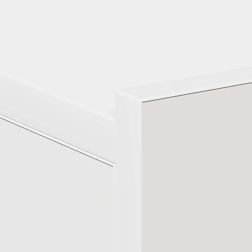Floating Nightstand White Wall-Mounted Compact Engineered Wood