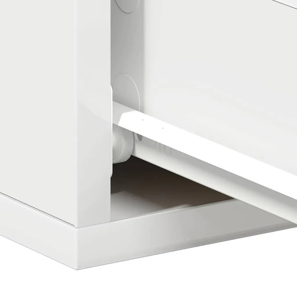 Floating Nightstand White Wall-Mounted Compact Engineered Wood