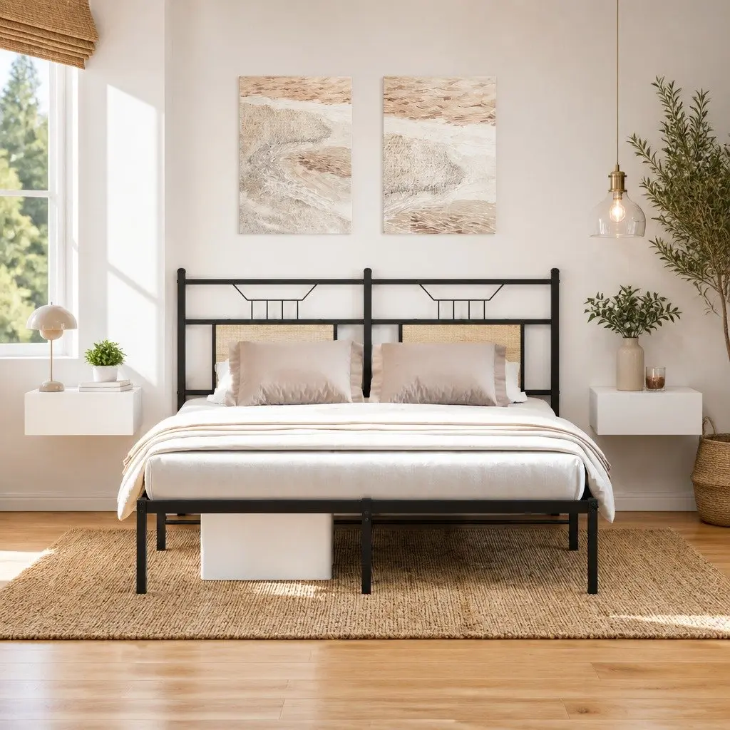 Floating Bedside Tables White Wall-Mounted Nightstands 2 pcs Engineered Wood