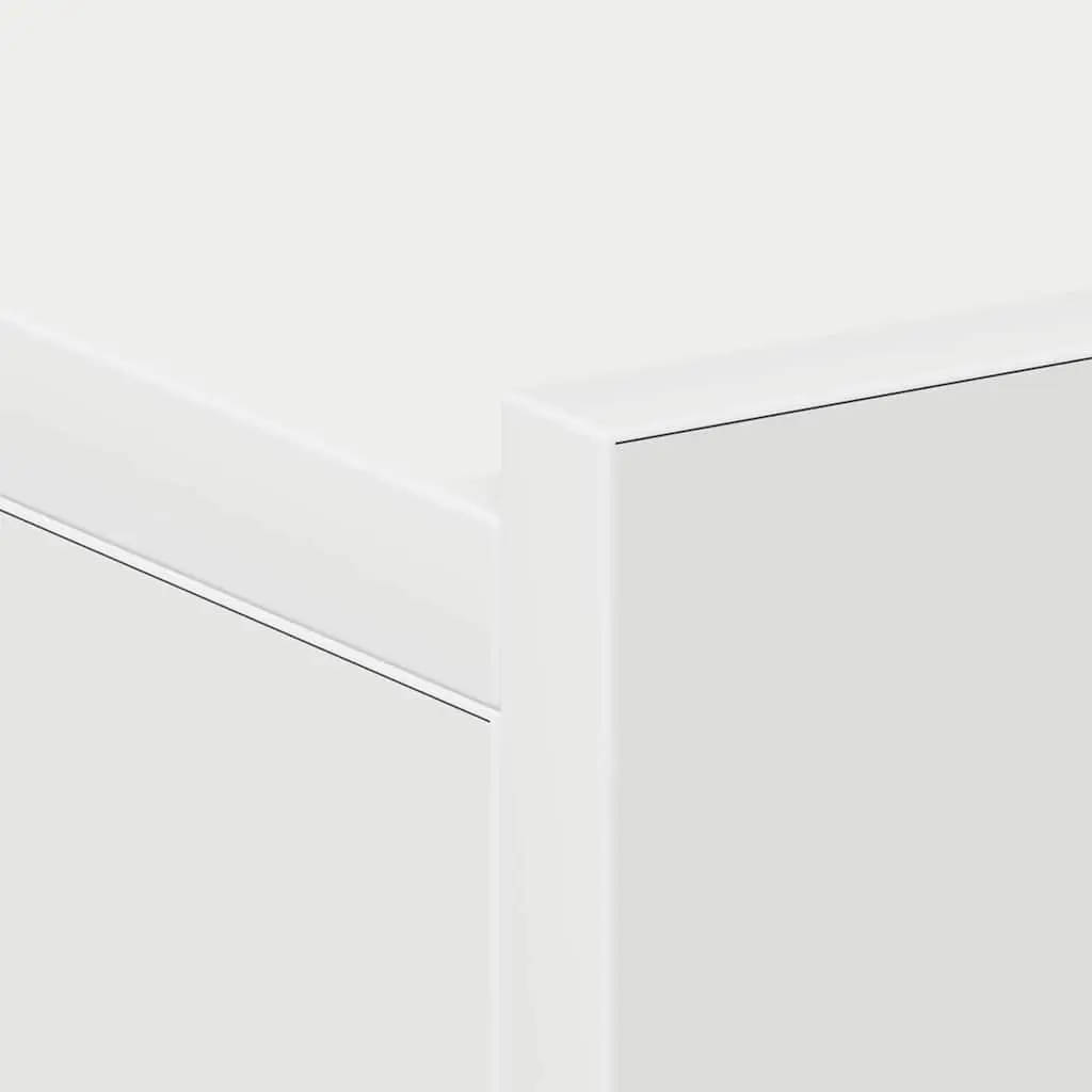 Floating Bedside Tables White Wall-Mounted Nightstands 2 pcs Engineered Wood