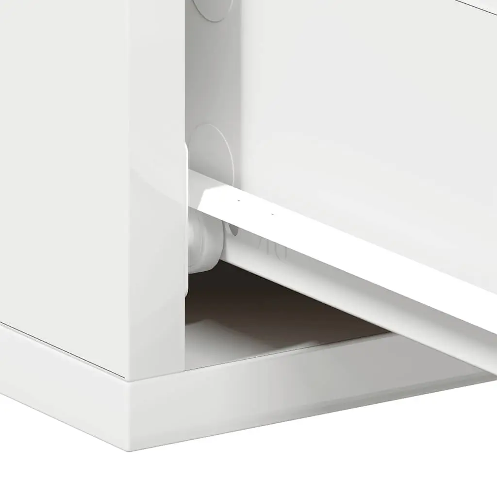 Floating Bedside Tables White Wall-Mounted Nightstands 2 pcs Engineered Wood